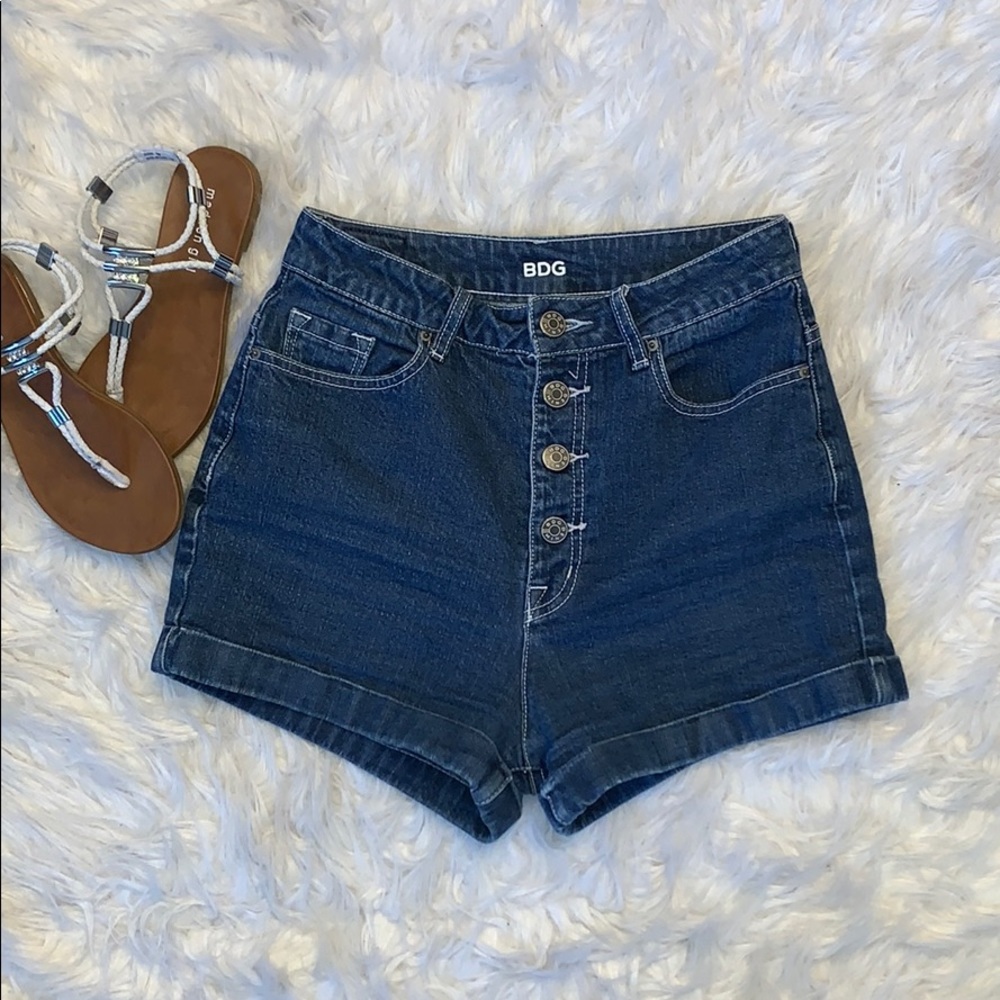 BDG UO high button fly shorts